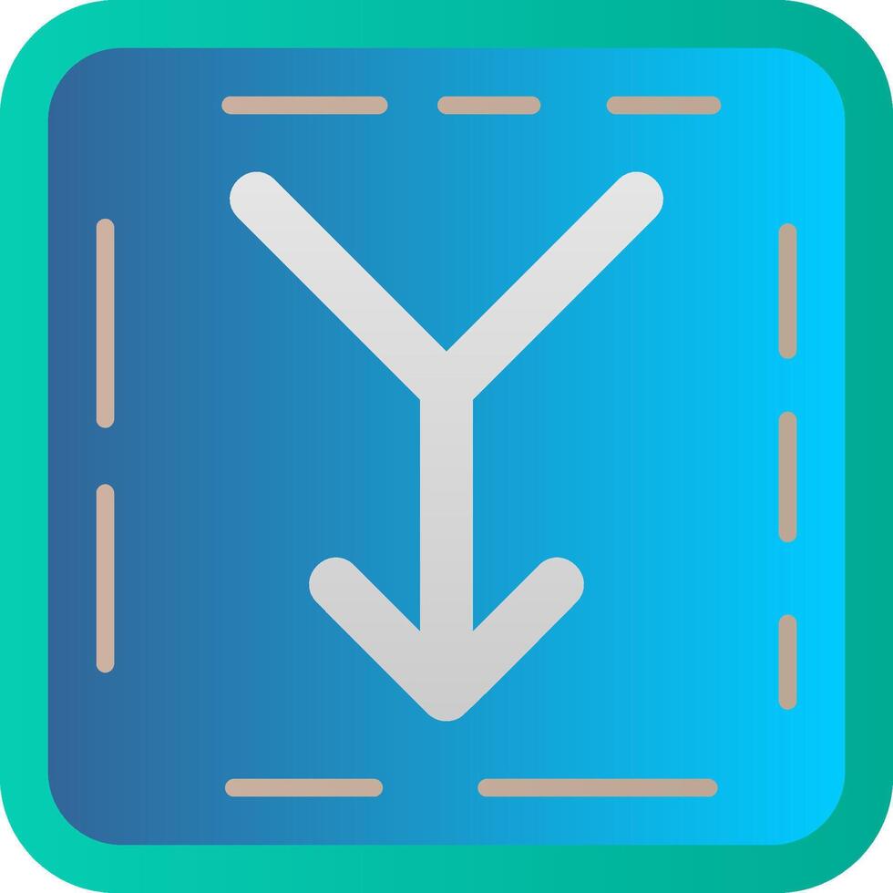 Merge Flat Gradient Icon vector