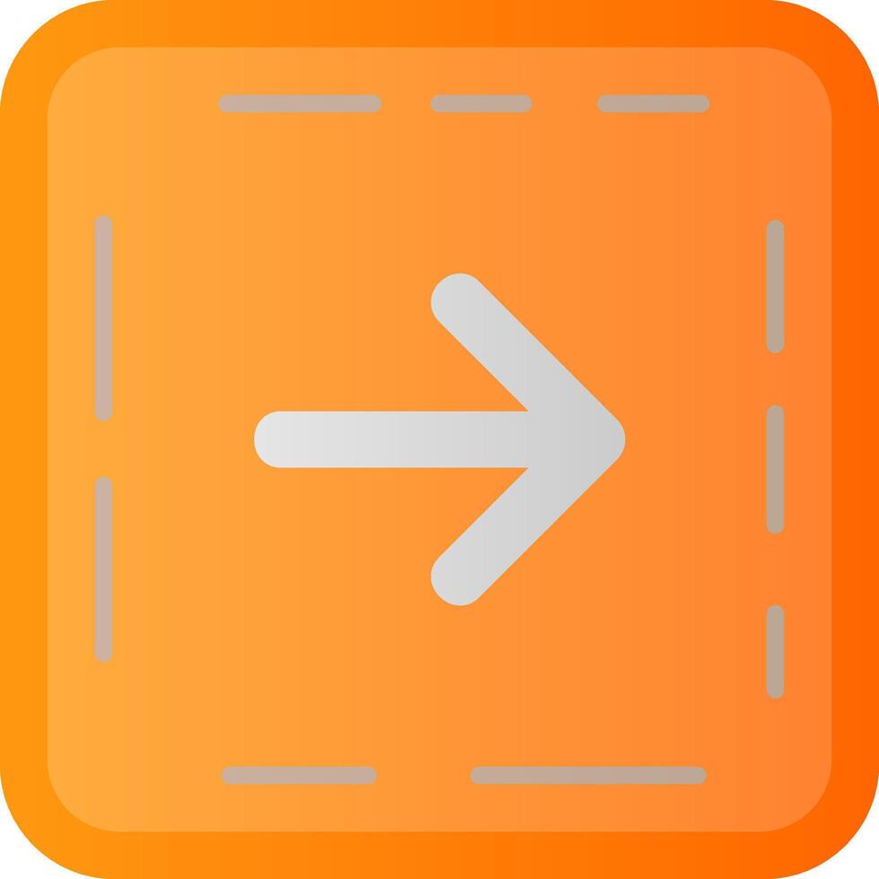 Right arrow Flat Gradient Icon vector