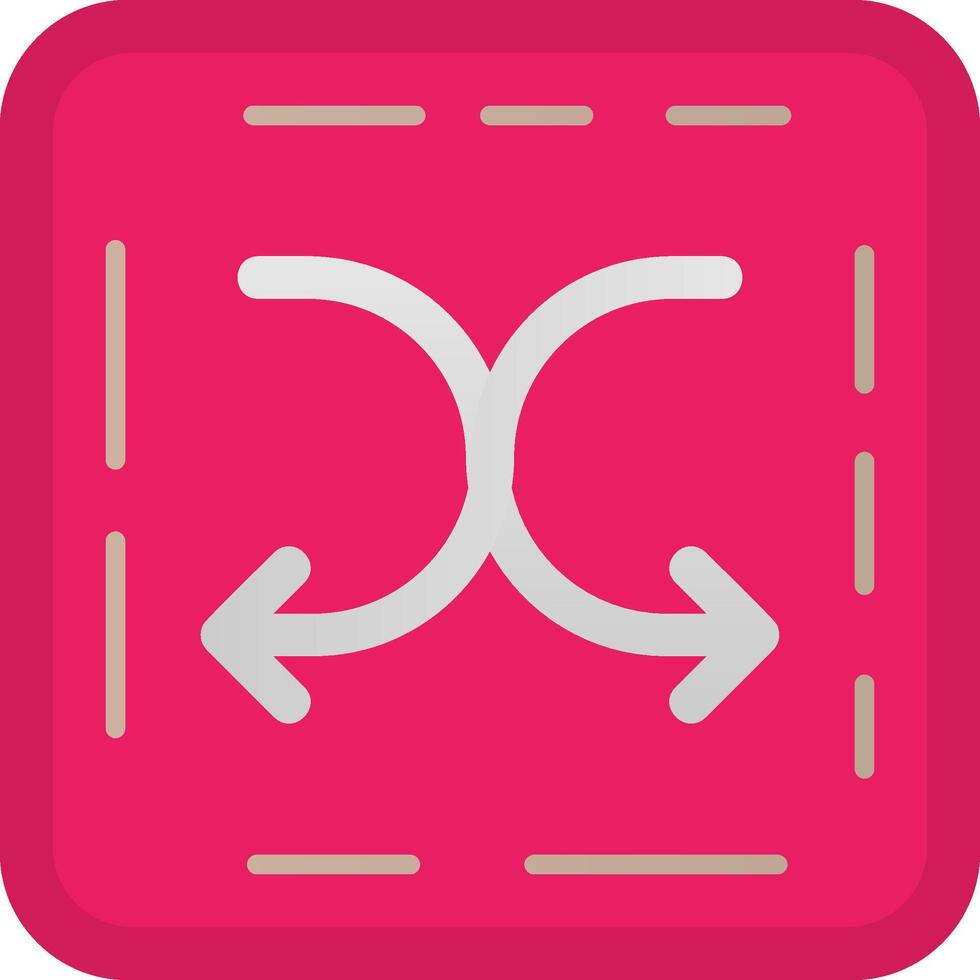 Shuffle Flat Gradient Icon vector