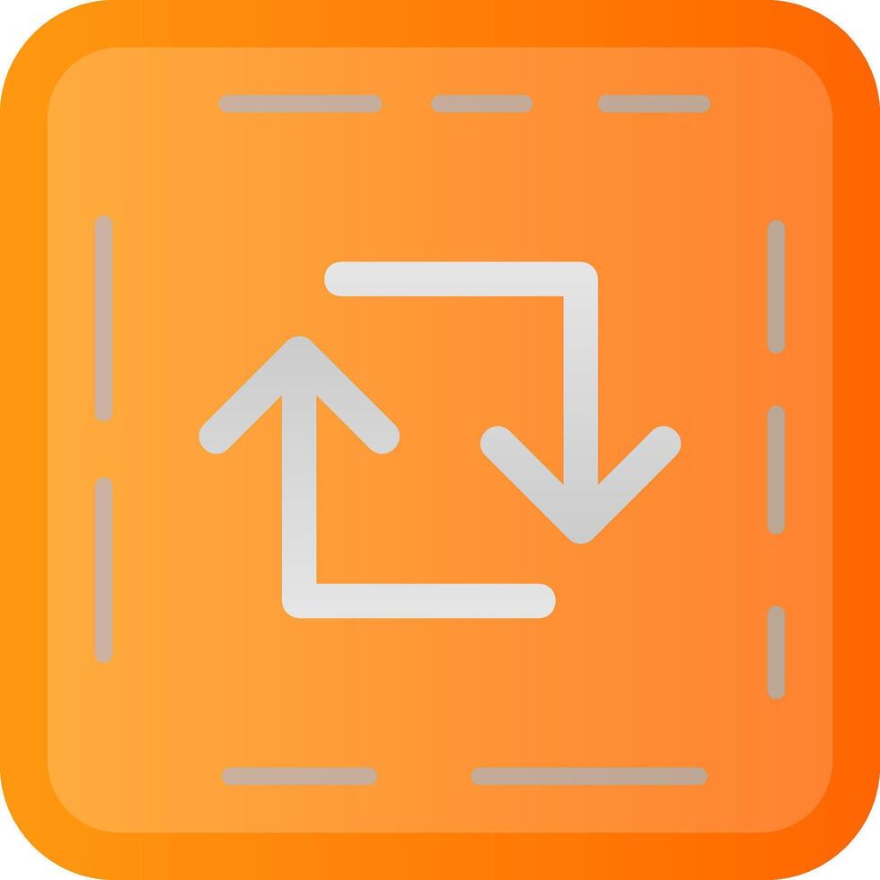 Loop Flat Gradient Icon vector