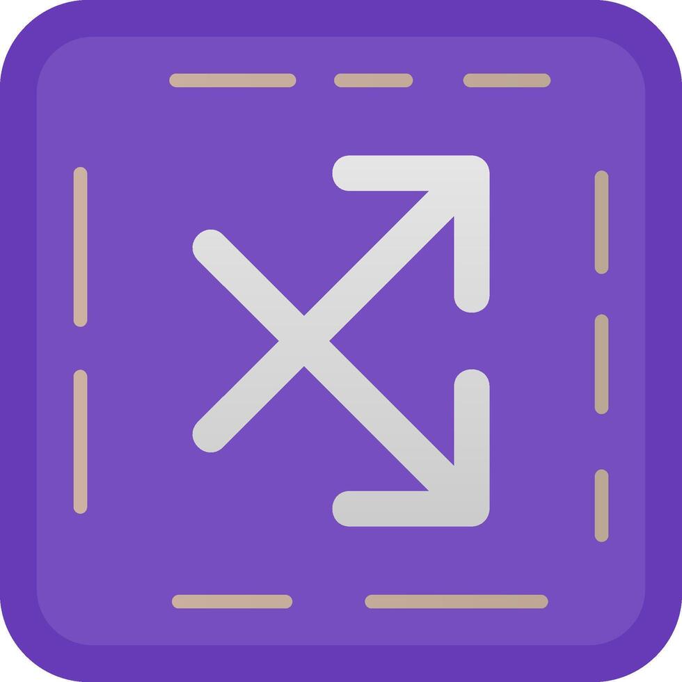 Intersect Flat Gradient Icon vector