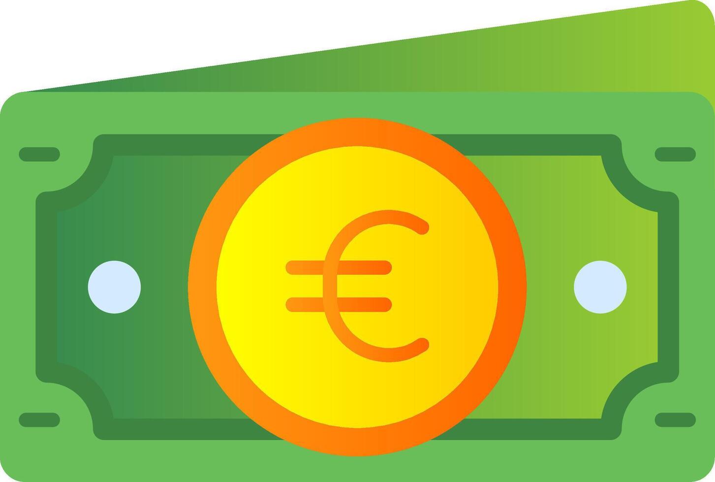 Euro Flat Gradient Icon vector