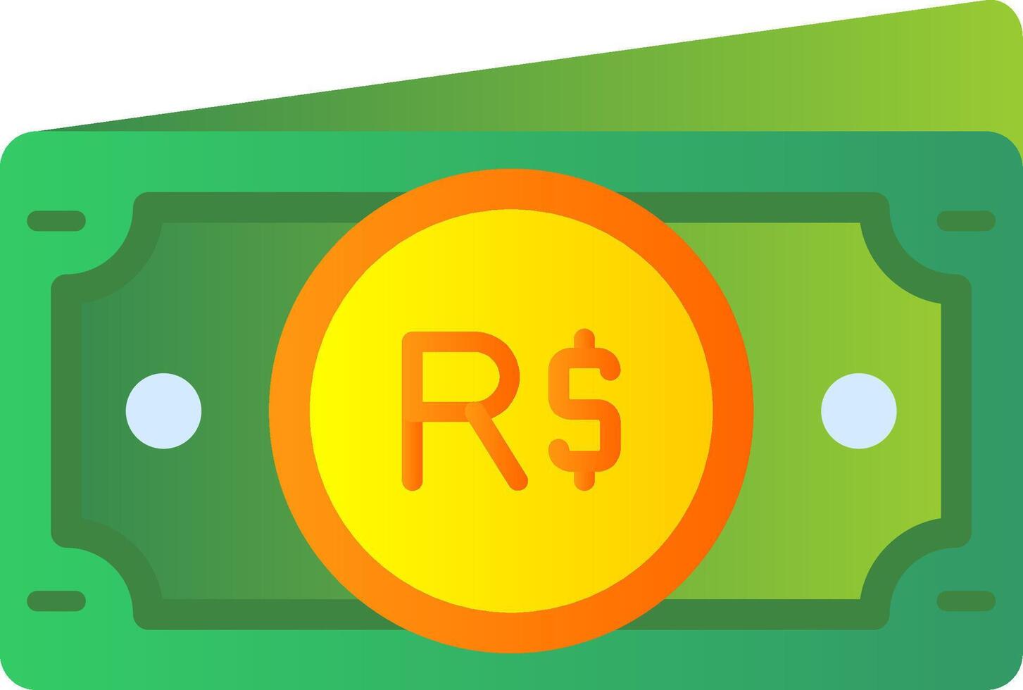 Brazilian real Flat Gradient Icon vector