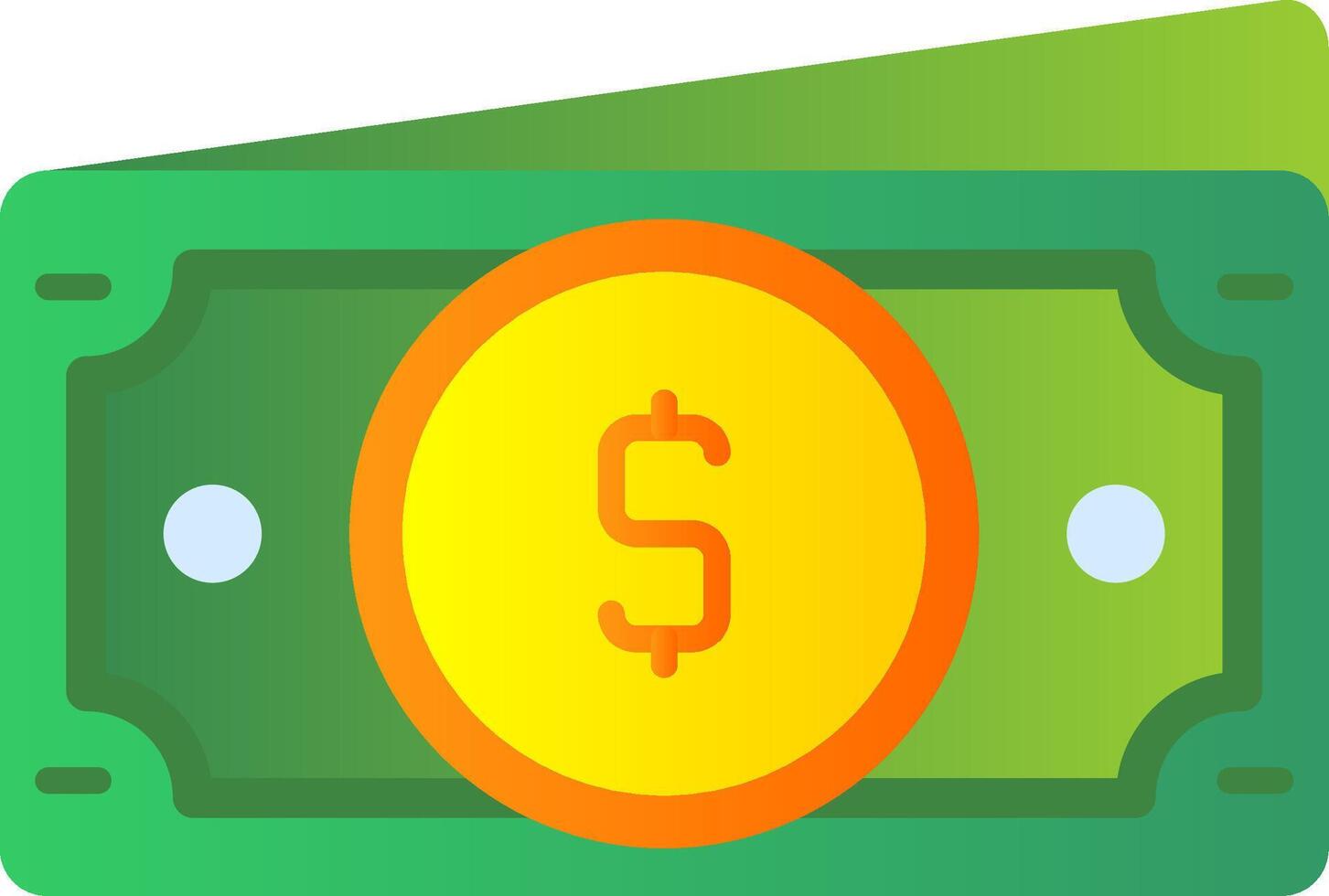 Dollar Flat Gradient Icon vector