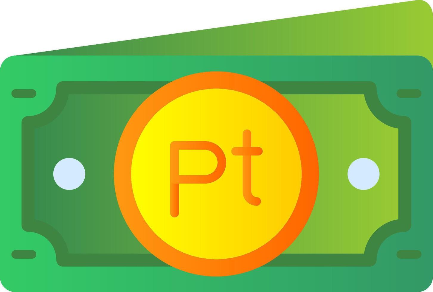 Peseta Flat Gradient Icon vector