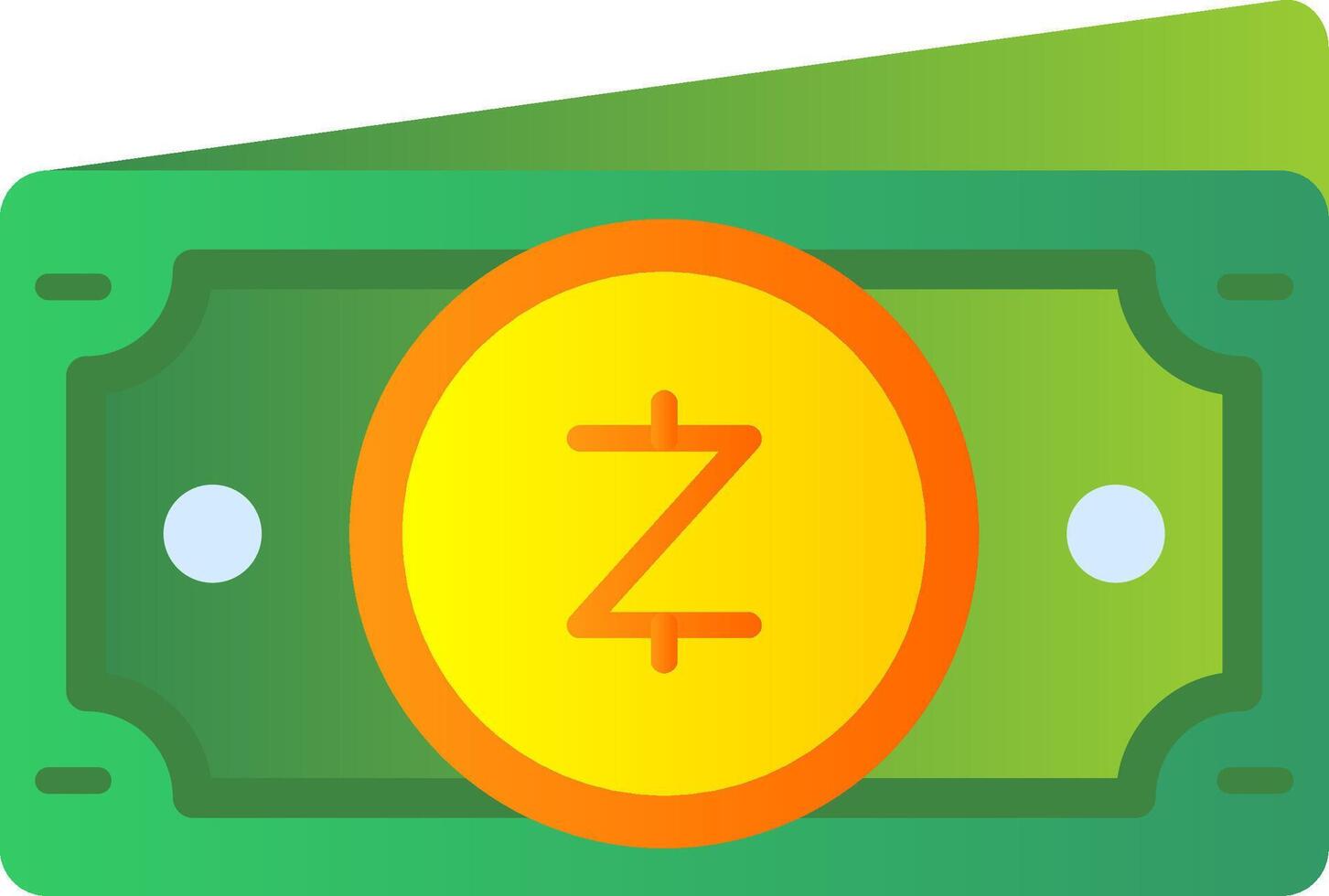 Zcash Flat Gradient Icon vector