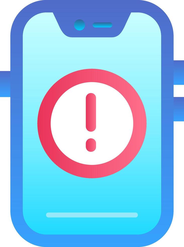 Error Flat Gradient Icon vector
