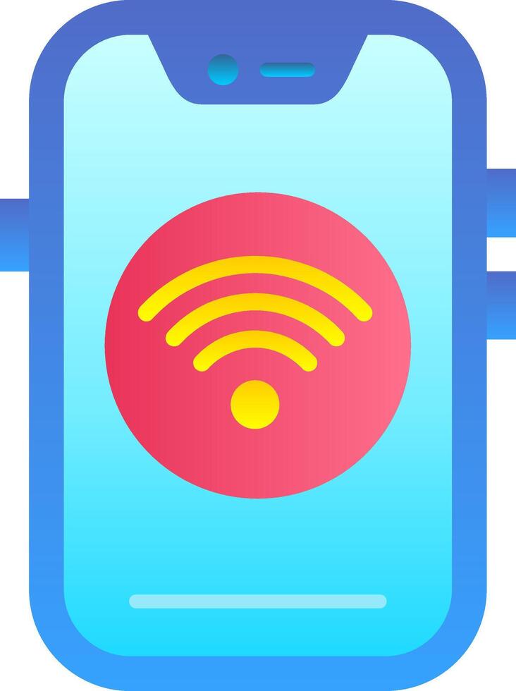 Wifi plano degradado icono vector