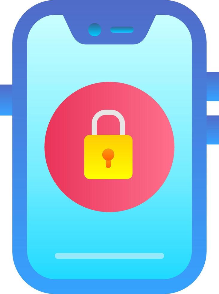 Lock Flat Gradient Icon vector