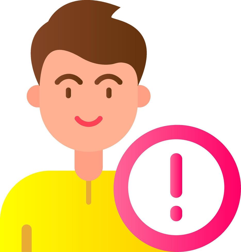 Error Flat Gradient Icon vector