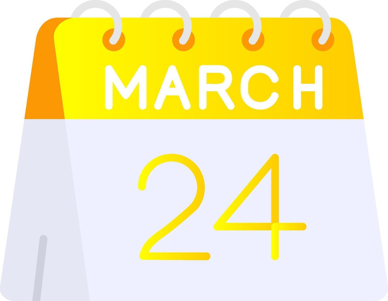 24th of March Flat Gradient Icon vector