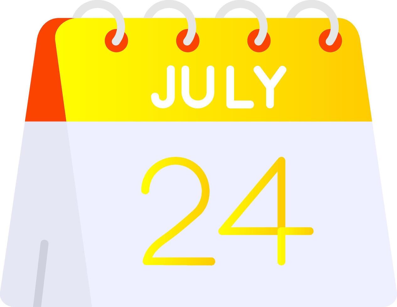 24th of July Flat Gradient Icon vector