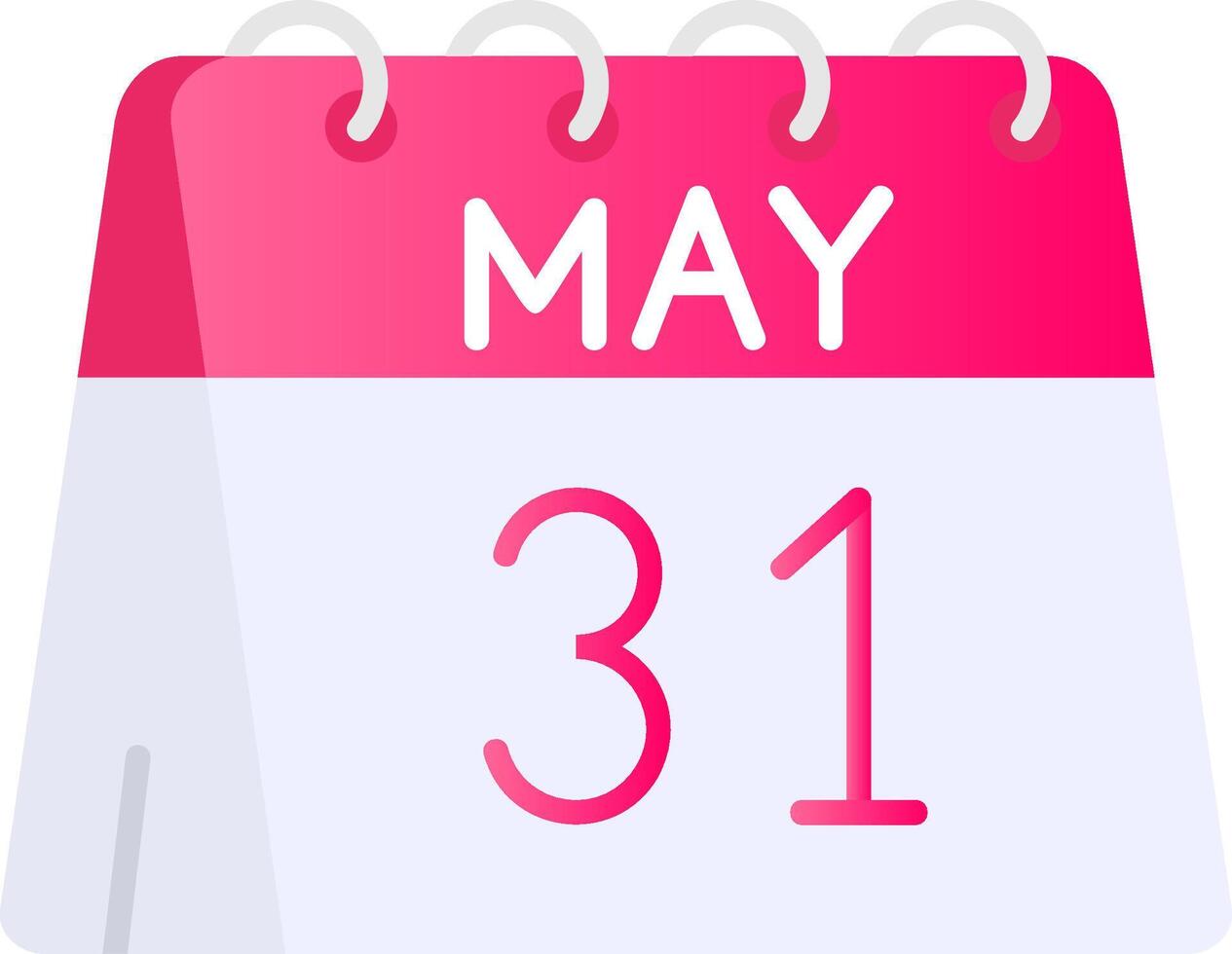 31st of May Flat Gradient Icon vector