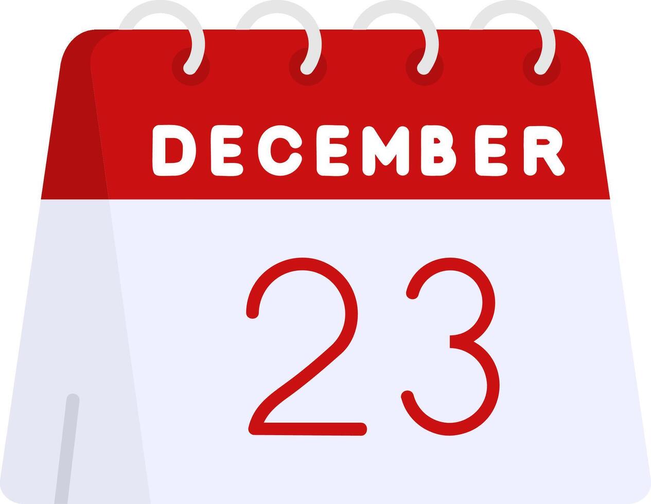 23rd of December Flat Gradient Icon vector