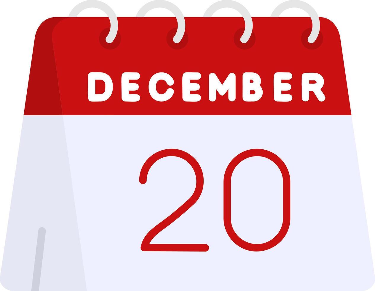 20th of December Flat Gradient Icon vector