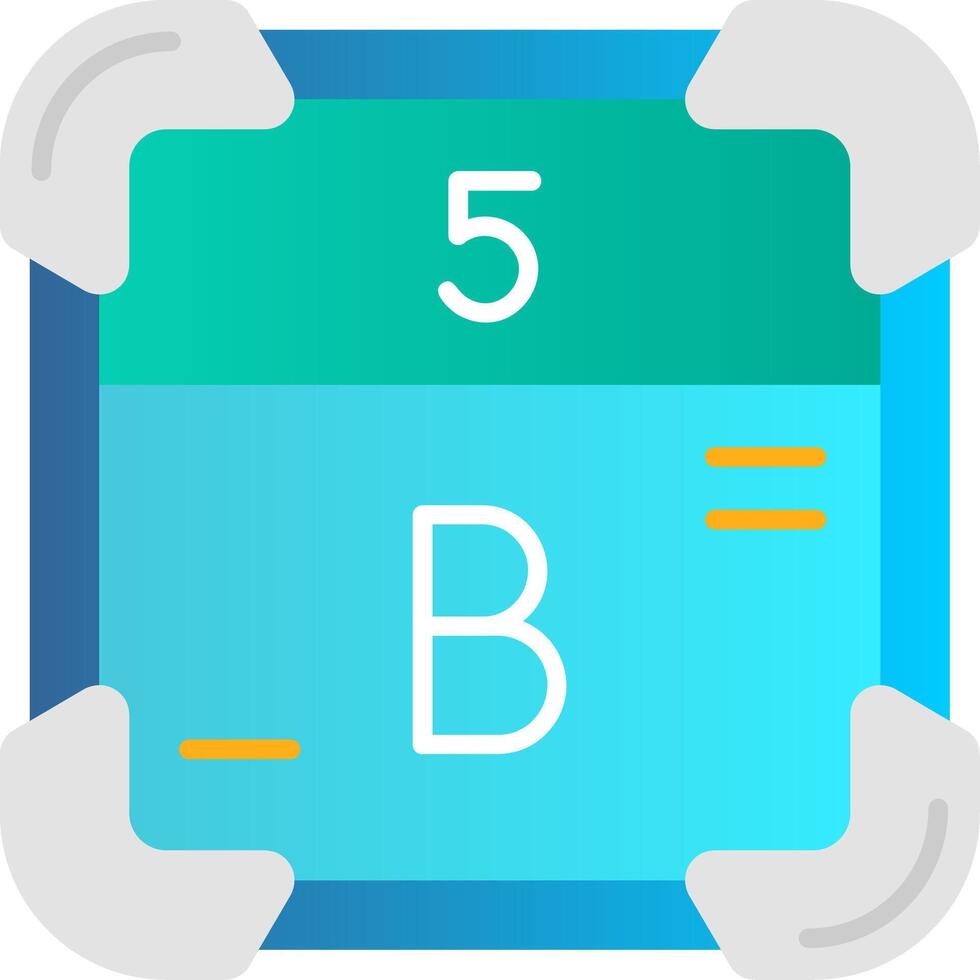 Boron Flat Gradient Icon vector