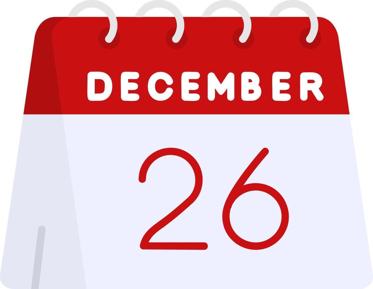26th of December Flat Gradient Icon vector