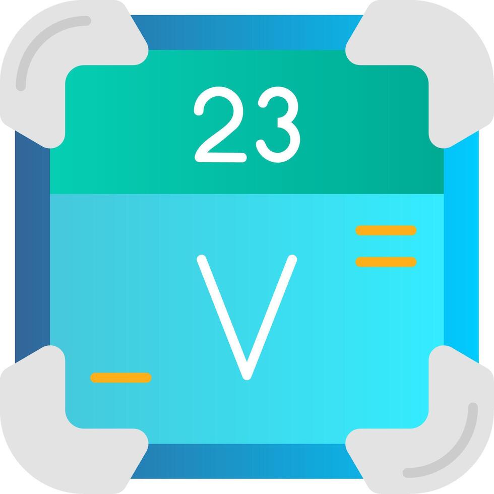 Vanadium Flat Gradient Icon vector