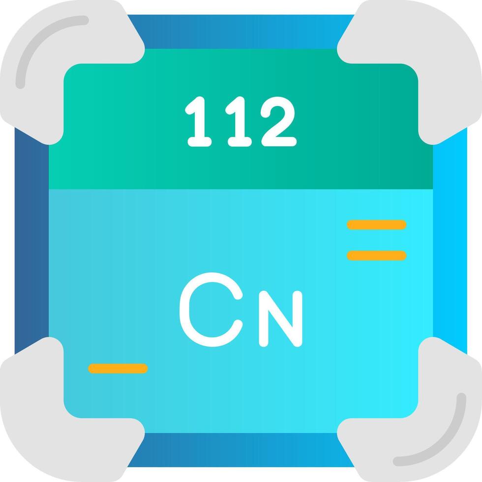 Copernicium Flat Gradient Icon vector