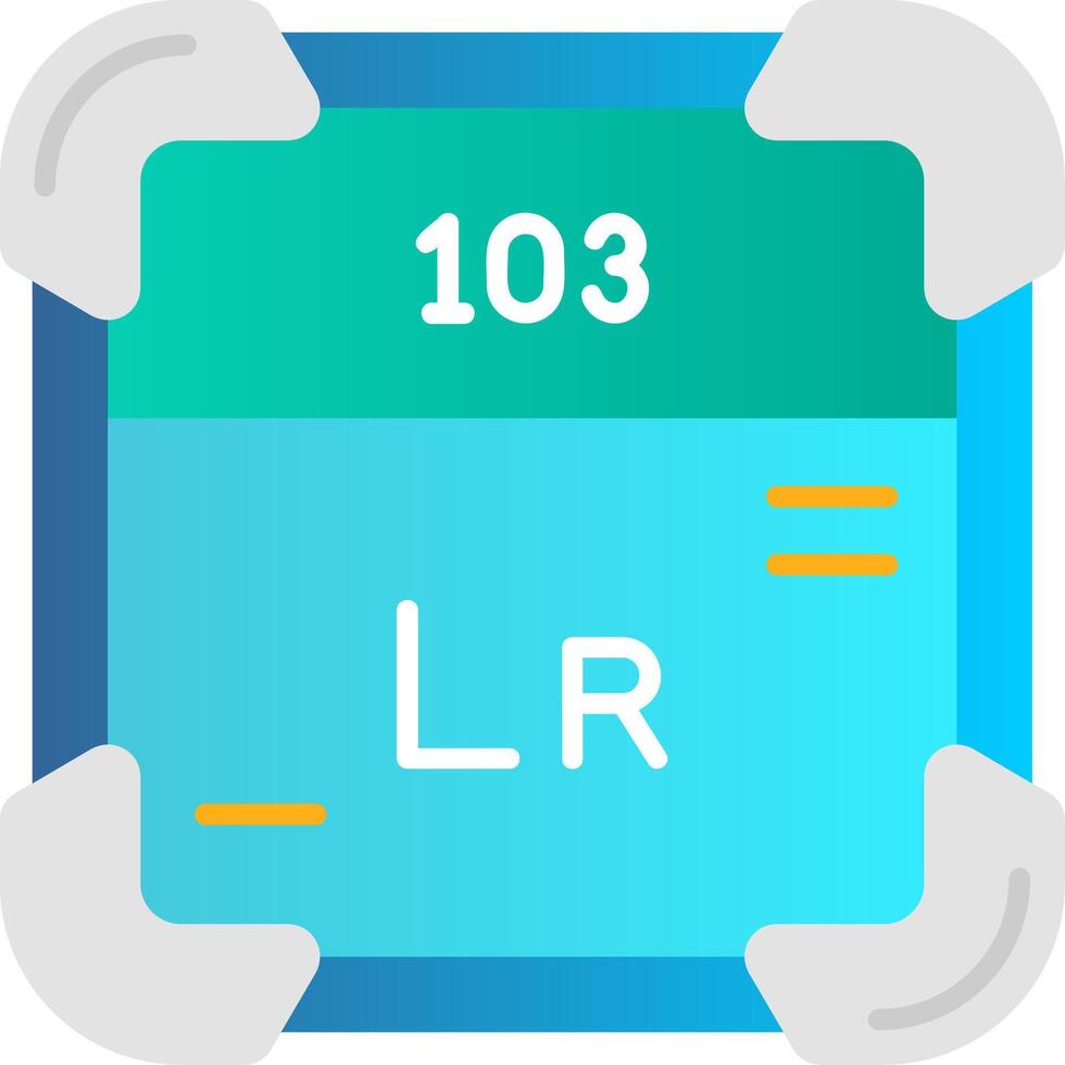 Lawrencium Flat Gradient Icon vector