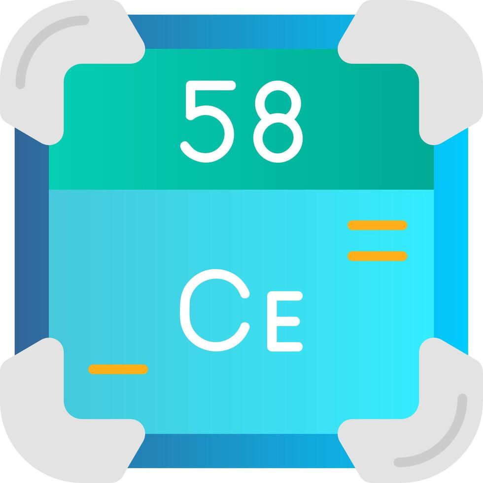 Cerium Flat Gradient Icon vector