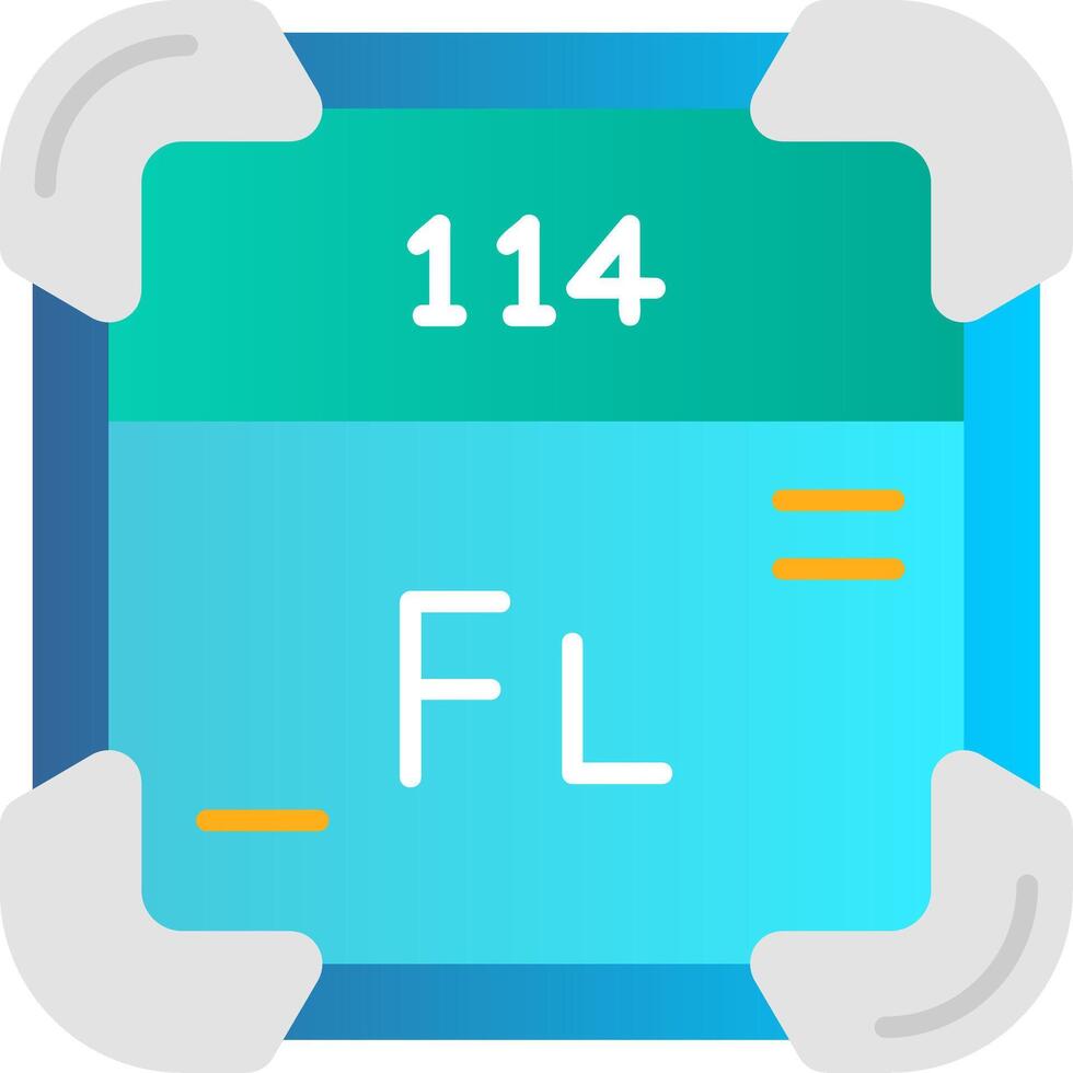 Flerovium Flat Gradient Icon vector