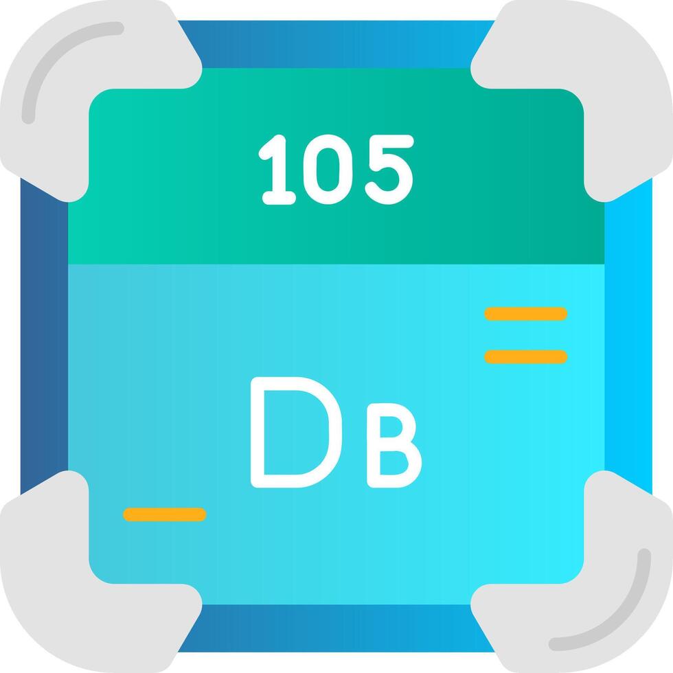 dubnium plano degradado icono vector