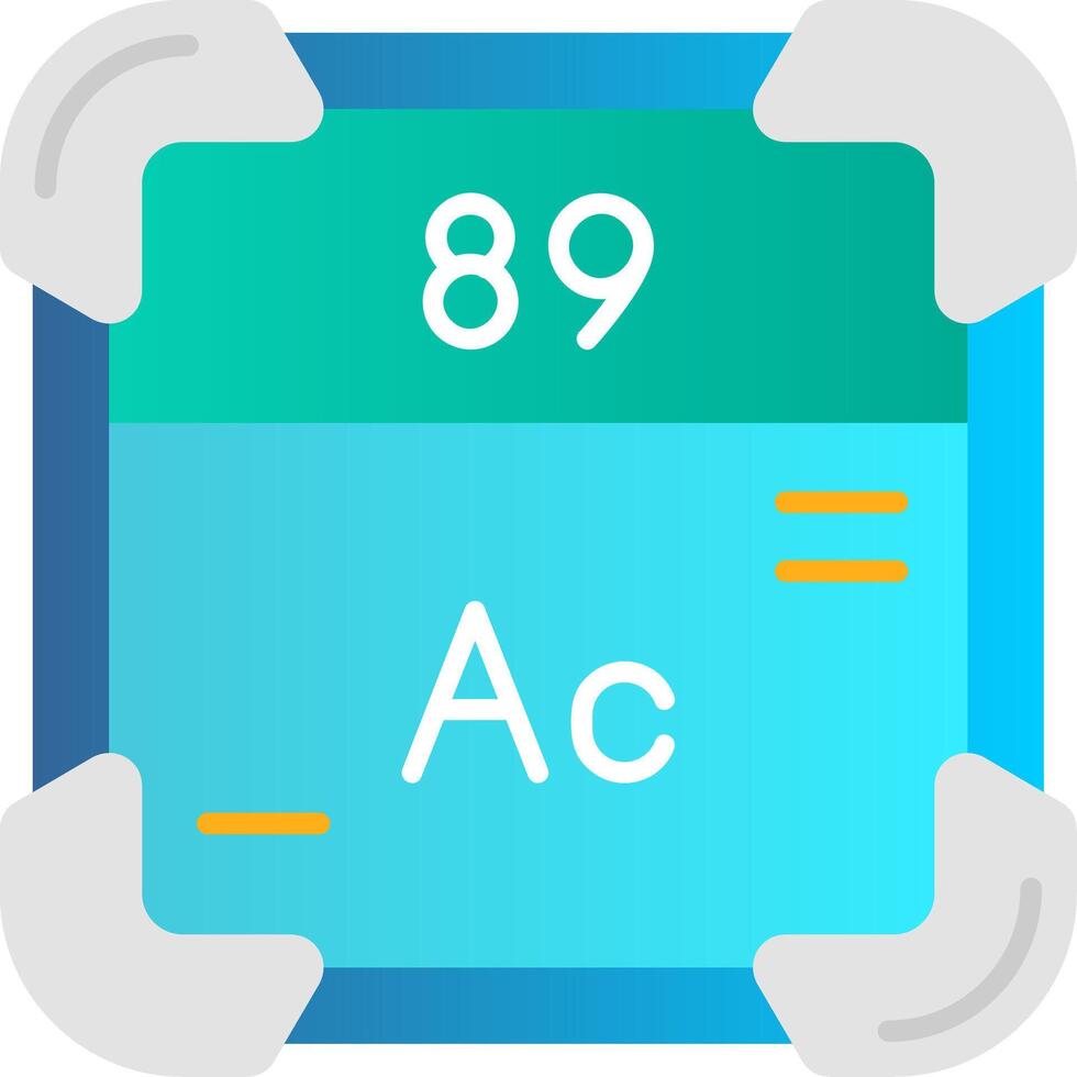 Actinium Flat Gradient Icon vector