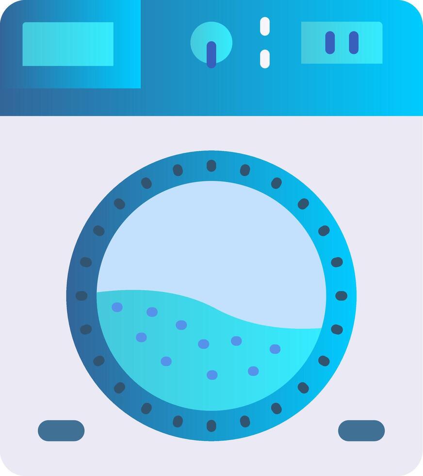 Laundry Flat Gradient Icon vector