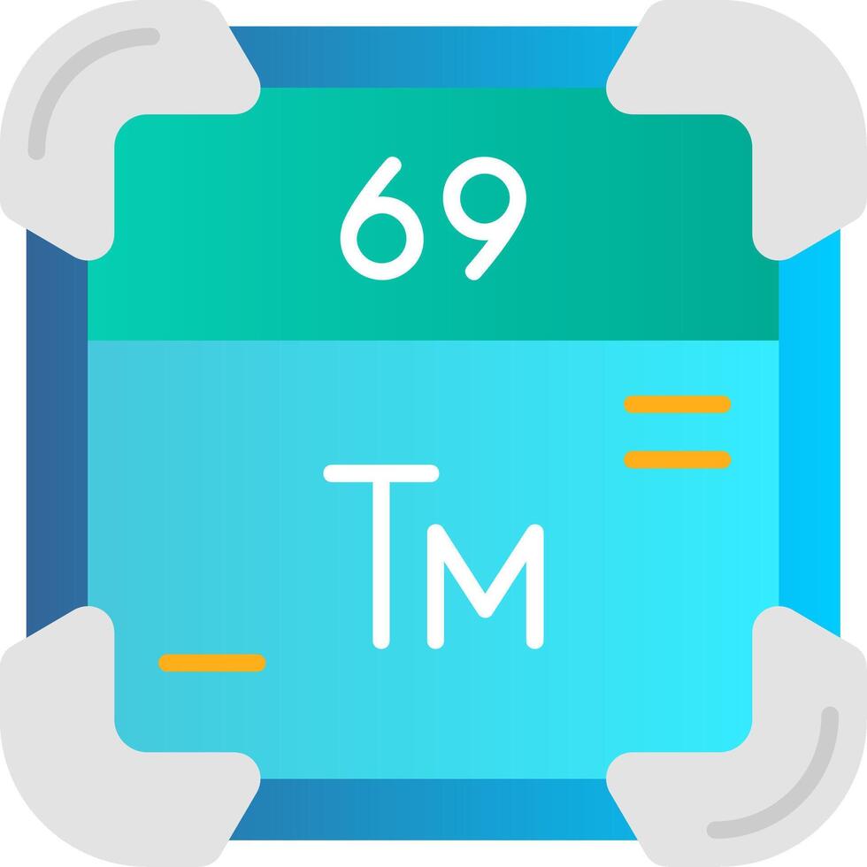 Thulium Flat Gradient Icon vector