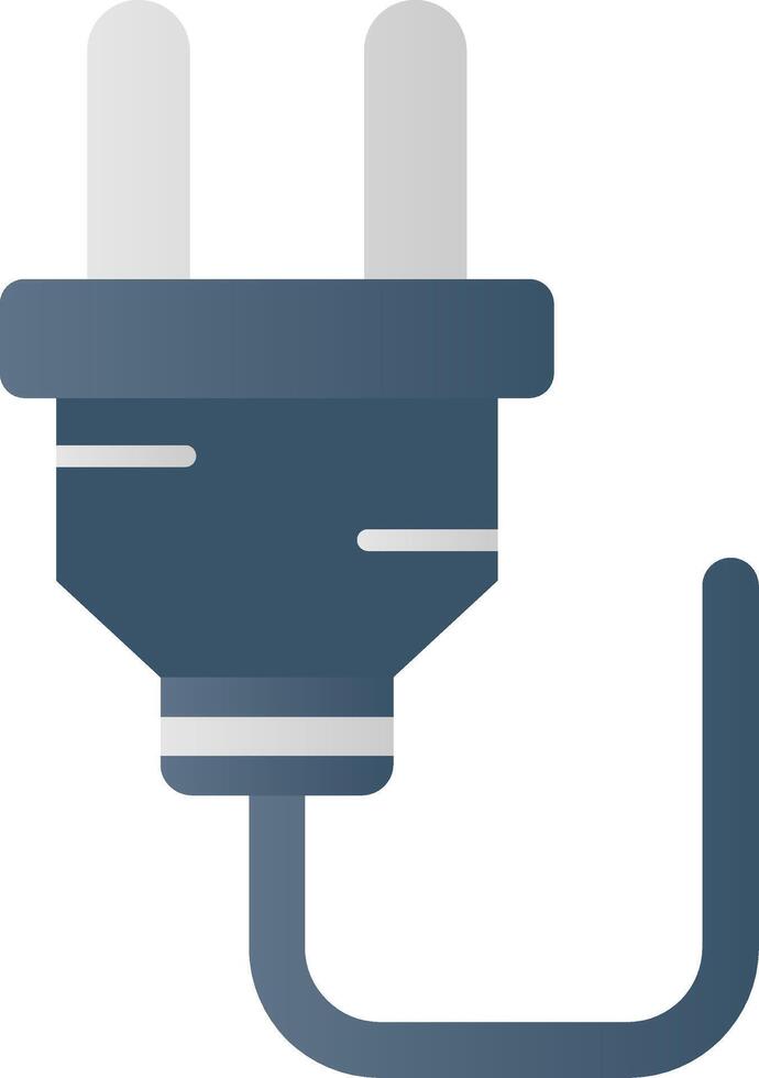 Plug Flat Gradient Icon vector