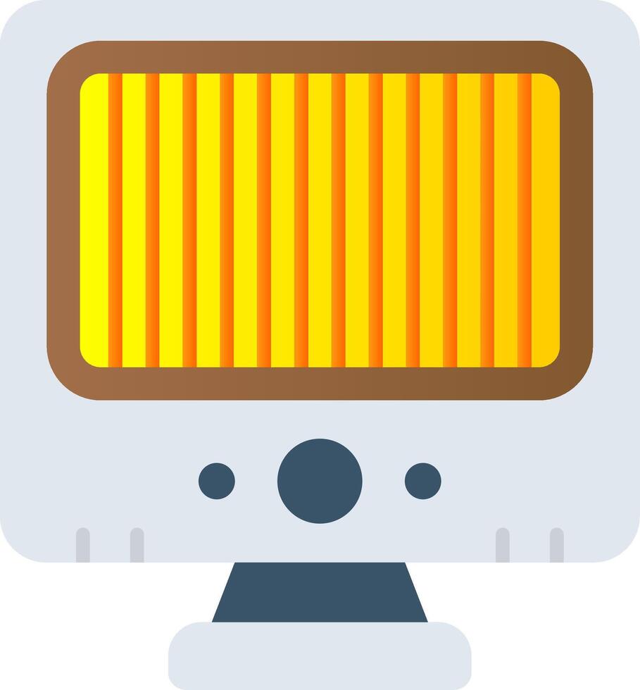 Heater Flat Gradient Icon vector