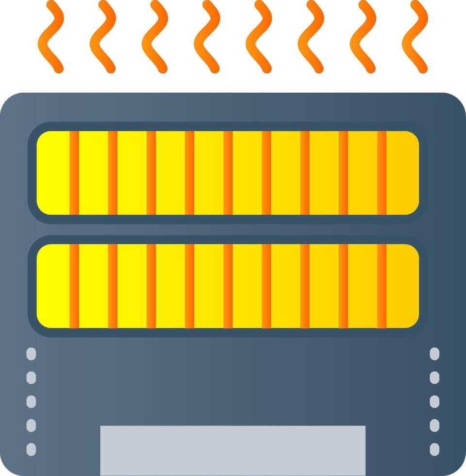 Heater Flat Gradient Icon vector