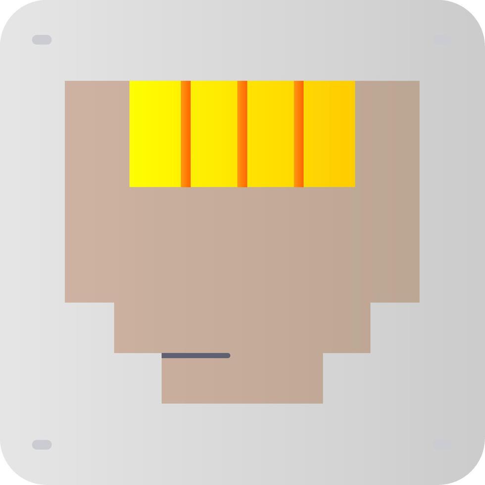 Ethernet Flat Gradient Icon vector