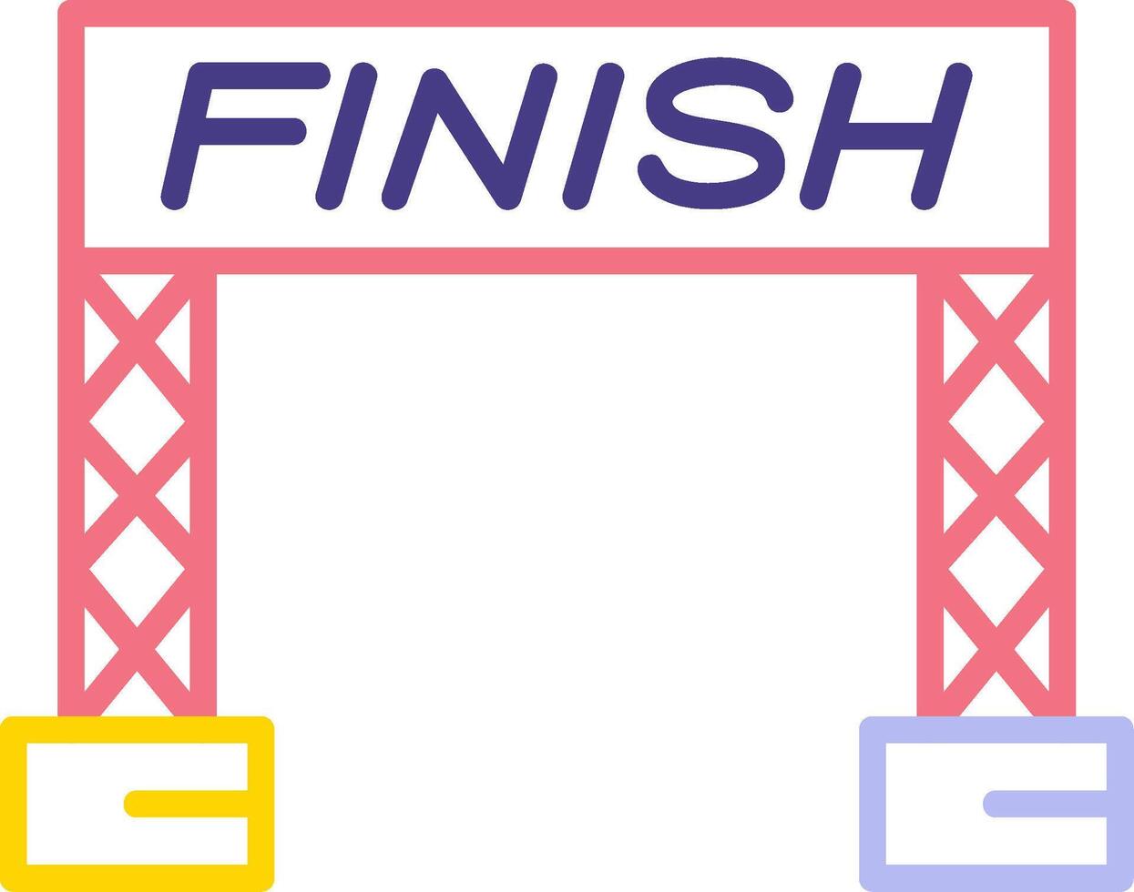 Finish Line Vector Icon