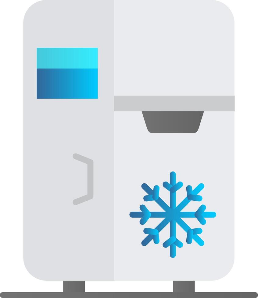 Refrigerator Flat Gradient Icon vector
