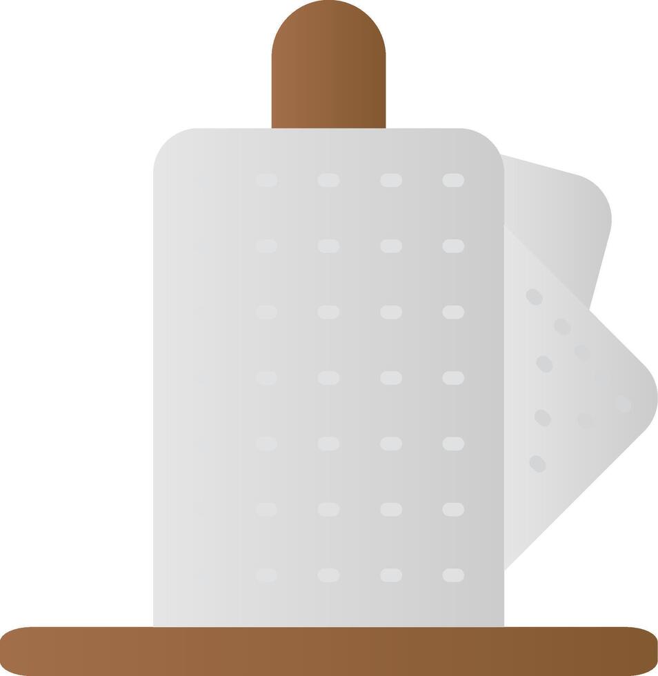 Kitchen Roll Flat Gradient Icon vector