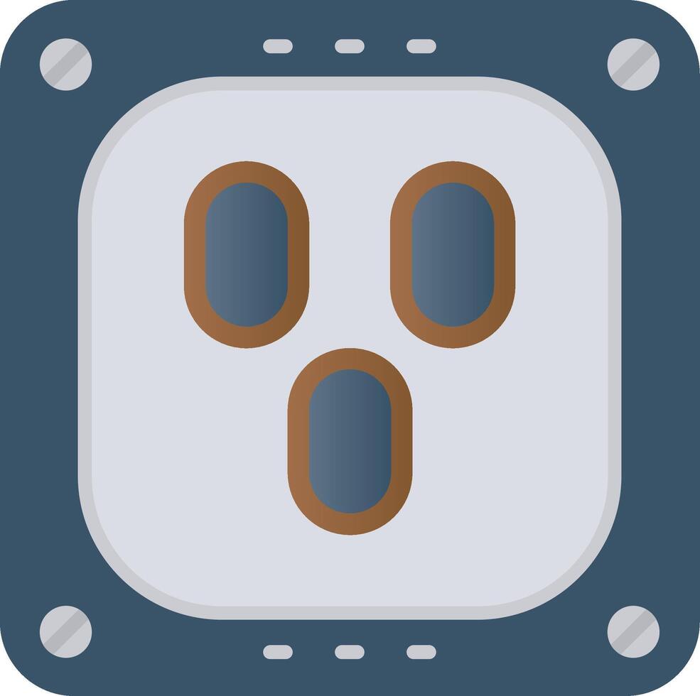 Outlet Flat Gradient Icon vector