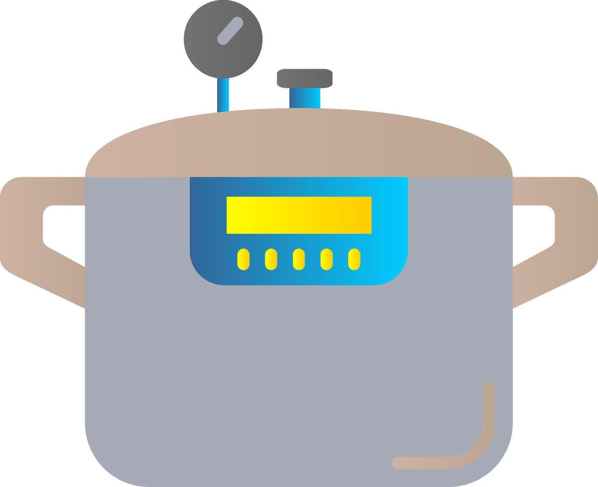 Pressure cooker Flat Gradient Icon vector