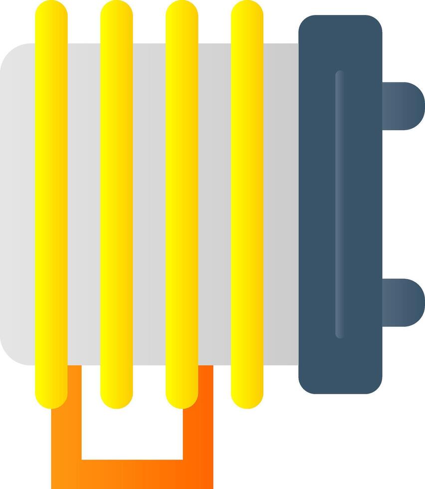 Heater Flat Gradient Icon vector