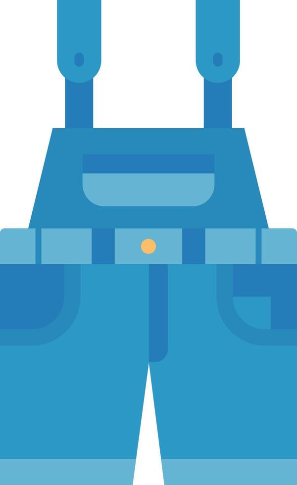 Overalls Flat Gradient Icon vector