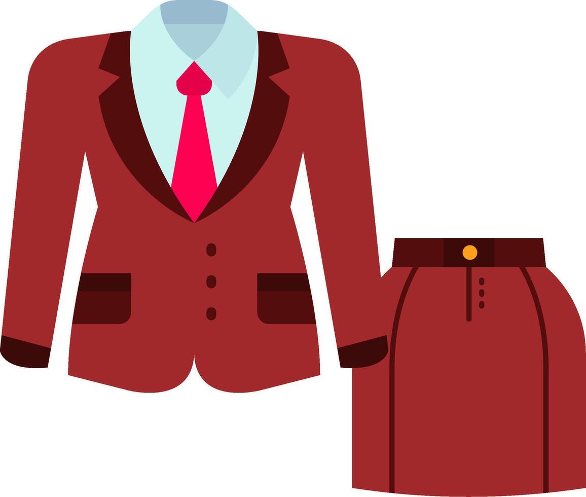 Women suit Flat Gradient Icon vector