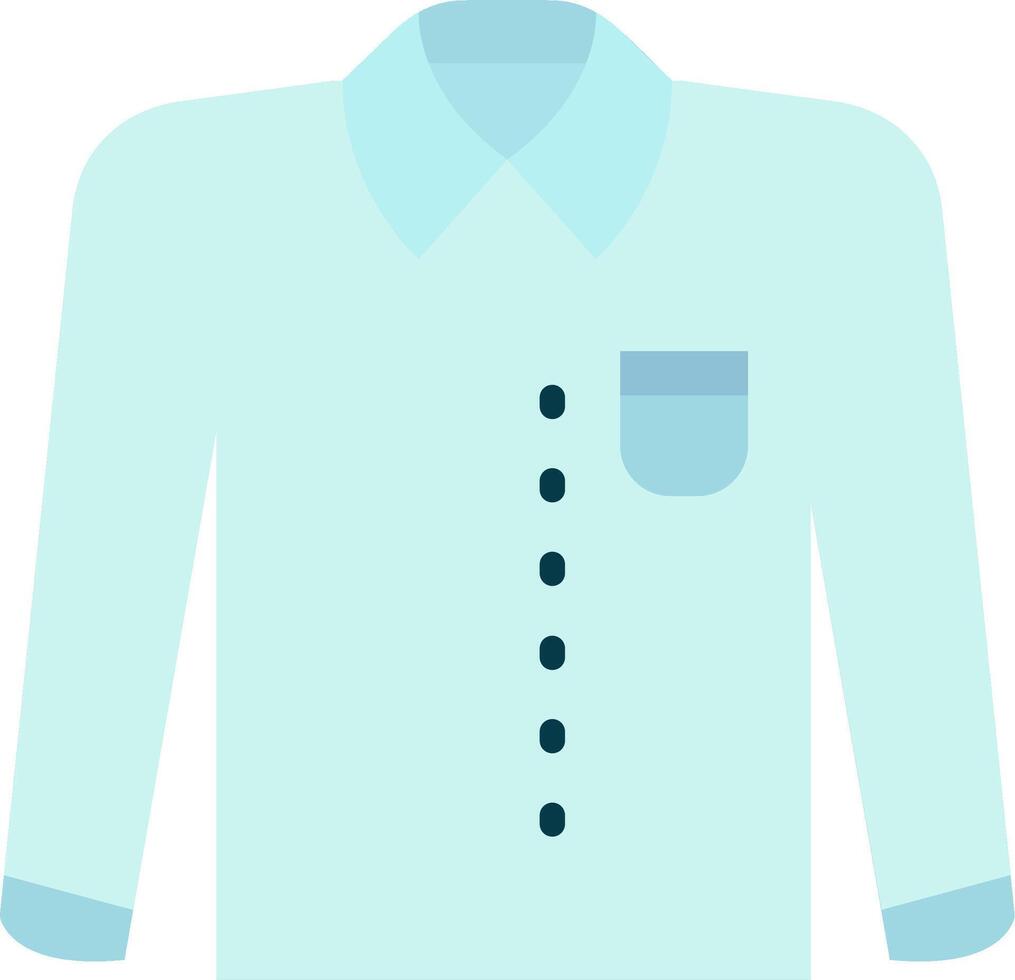 formal camisa plano degradado icono vector