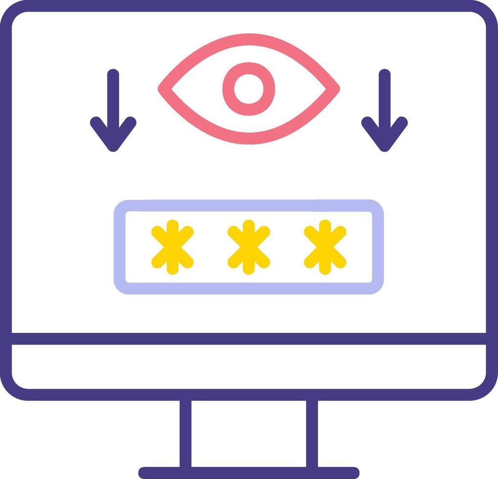 Computer Spyware Vector Icon