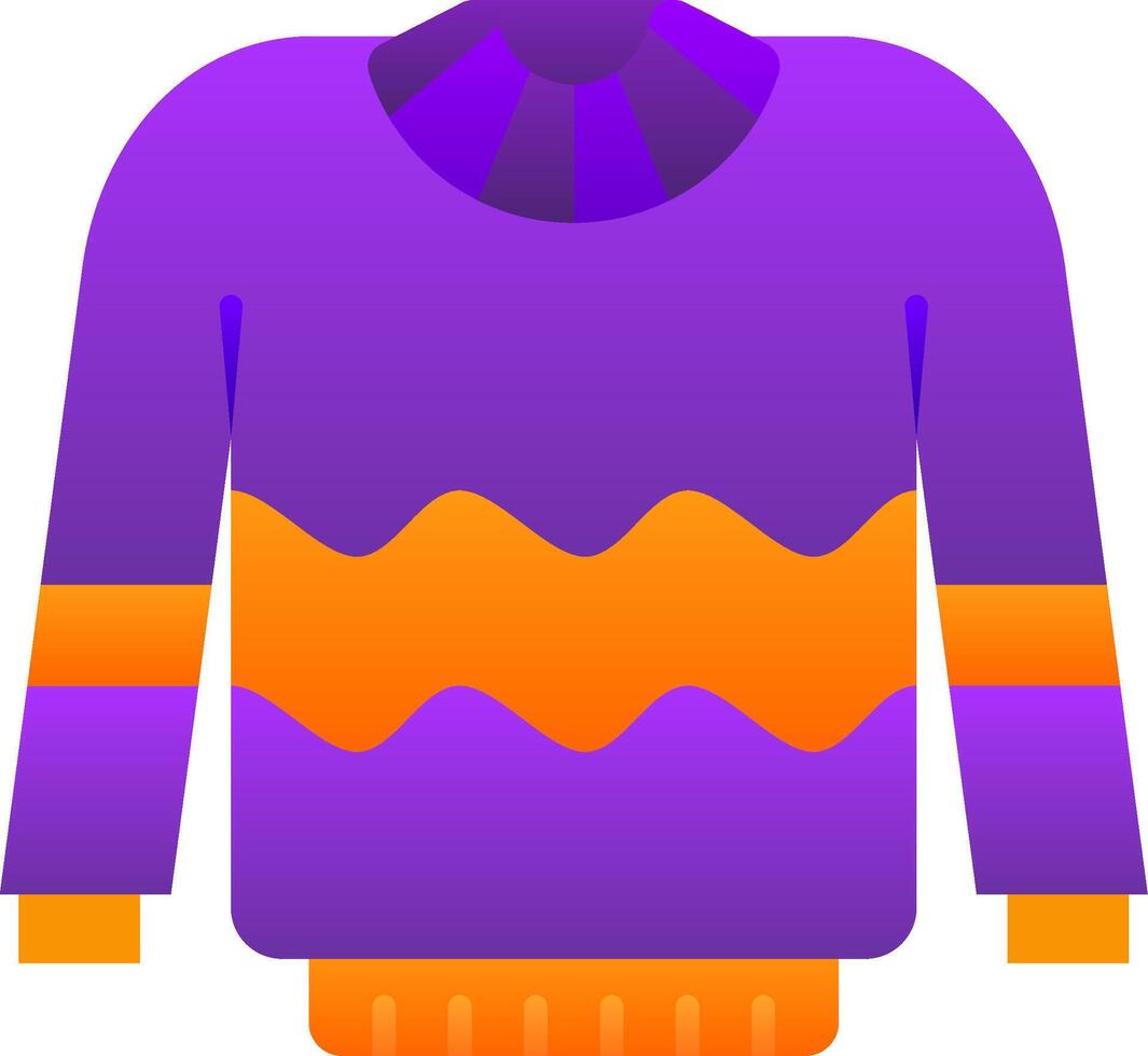 Sweater Flat Gradient Icon vector