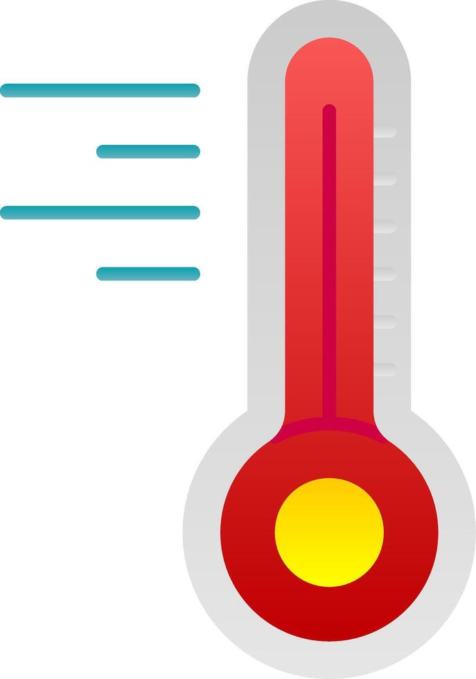 Thermometer Flat Gradient Icon vector