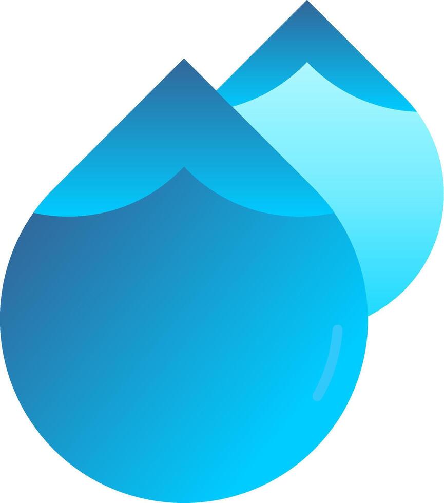 Water drops Flat Gradient Icon vector