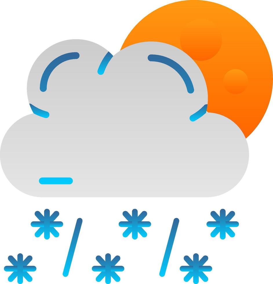 Snow Flat Gradient Icon vector