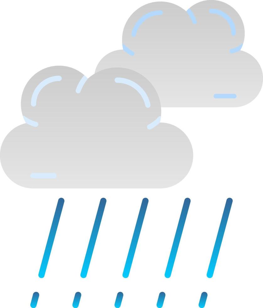 Rain Flat Gradient Icon vector