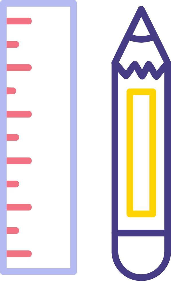 Pencil And Ruler Vector Icon